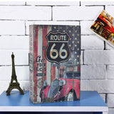 Decorative Hardcover Lockable Book Safe - Route 66
