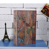 Decorative Hardcover Lockable Book Safe - Butterflies