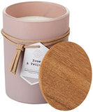 Amalfi Rose and Vetiver Fragrance Scantal Scented Candle Jar, 7.6 x 7.6 x 10 cm, Pink, Medium