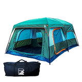 10 Person Camping Tent | Insulated Family Cabin Shelter with Waterproof Fabric, Mesh and Room Divider
