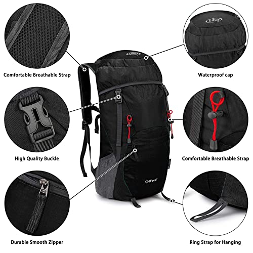 G4Free Lightweight Packable Hiking Backpack 35/40L Travel Camping