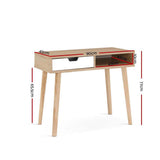 Artiss 2 Drawer Home Office Study Office Desk Computer Table - Timber