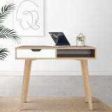 Artiss 2 Drawer Home Office Study Office Desk Computer Table - Timber