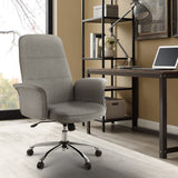 Artiss Home Study Office Chair Grey Fabric Computer Chair