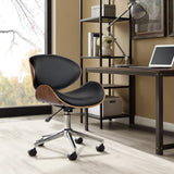 Artiss Home Study Office Chair Black Leather Computer Chair