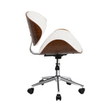 Artiss Home Study Office Chair White Leather Computer Chair