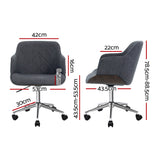 Artiss Home Study Office Chair Grey Fabric Executive Computer Chair
