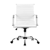 Artiss Home Study Office Chair Mid-Back White Computer Chair