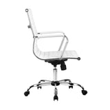 Artiss Home Study Office Chair Mid-Back White Computer Chair