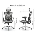 Sihoo M57 Ergonomic Office Chair, Computer Chair Desk Chair High Back Chair Breathable,3D Armrest and Lumbar Support Black with Footrest