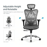 Sihoo M57 Ergonomic Office Chair, Computer Chair Desk Chair High Back Chair Breathable,3D Armrest and Lumbar Support Black with Footrest