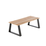 Trapezium Shaped Table Bench Desk Legs Retro Industrial Design Fully Welded - Black