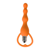 Vibrating Butt Plug Anal Beads Prostate Massager Vibrator Chain Adult Sex Toys Orange