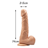 Vibrating Dildo Dong Realistic Penis Cock Suction Cup Adult Gay Women Sex Toy M