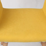 2x Dining Chairs Seat French Provincial Lounge Contemporary Chair Yellow