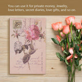 Decorative Hardcover Lockable Book Safe - Flowers