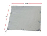 Pop Top Caravan Privacy Screen Sun Shade End Wall Roll Out Awning Side Extension